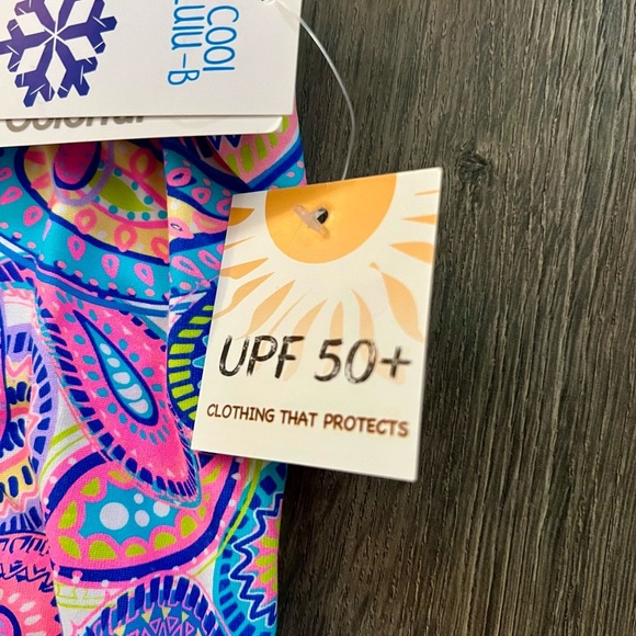 Lulu B Paisley UPF 50+ Sleeveless Zip Neck Dress NWT Medium new with tags resort - Picture 11 of 11